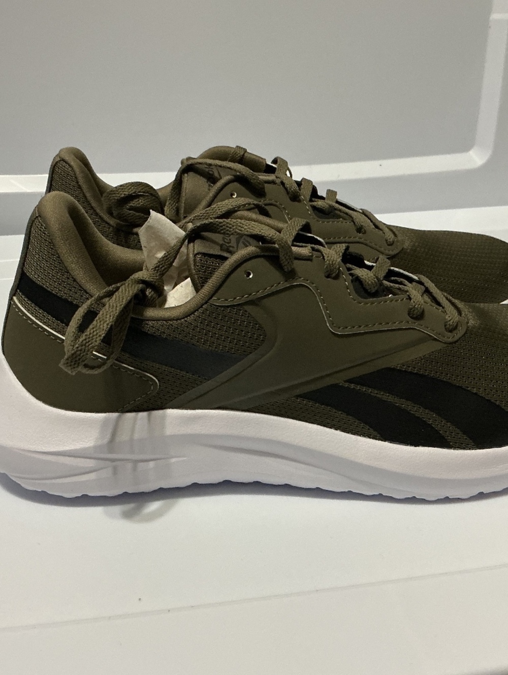 Reebok Energen Lux Men's Running Shoes Size 9.5 US Olive Green Black White